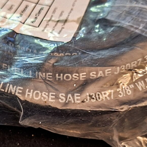Fuel Line Hose SAE J30R7 3/8" W.P 300PSI w/10 Clamps NIP - Picture 4 of 7